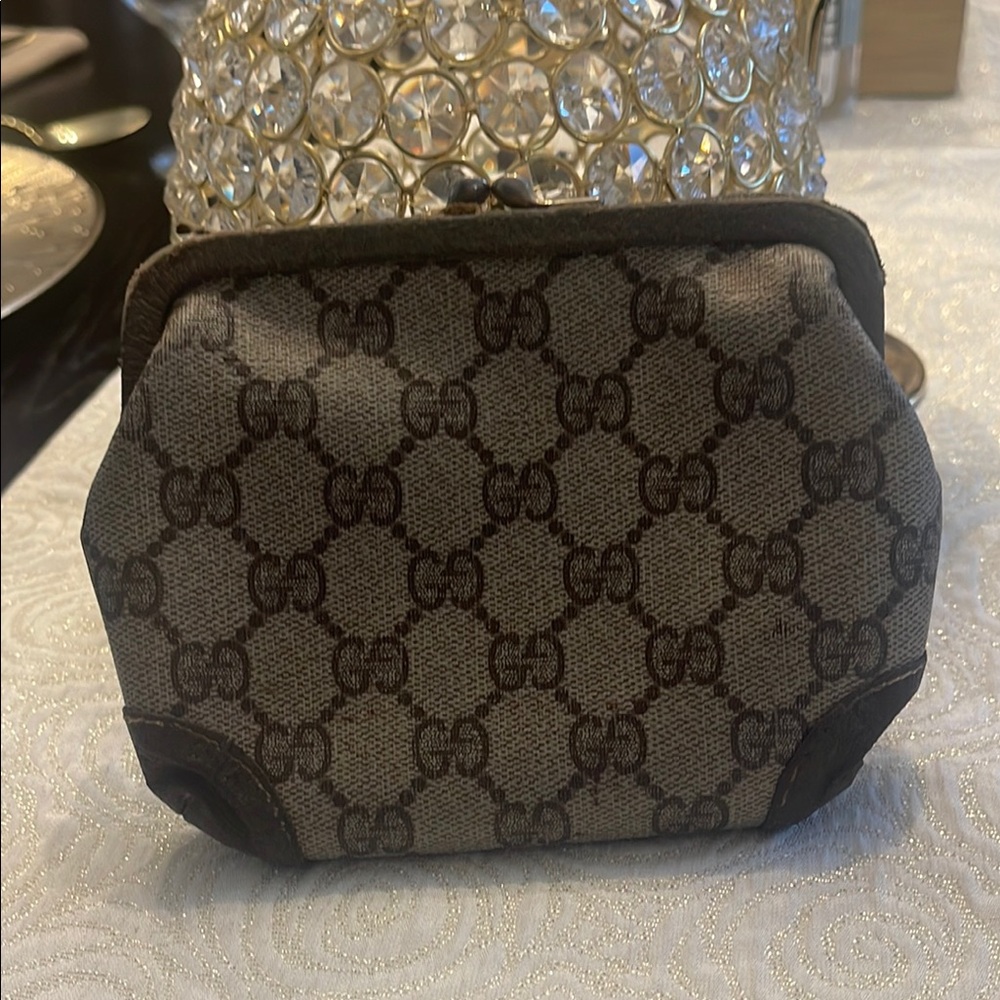 Gucci Brown Cosmetic Bag with Monogram Canvas